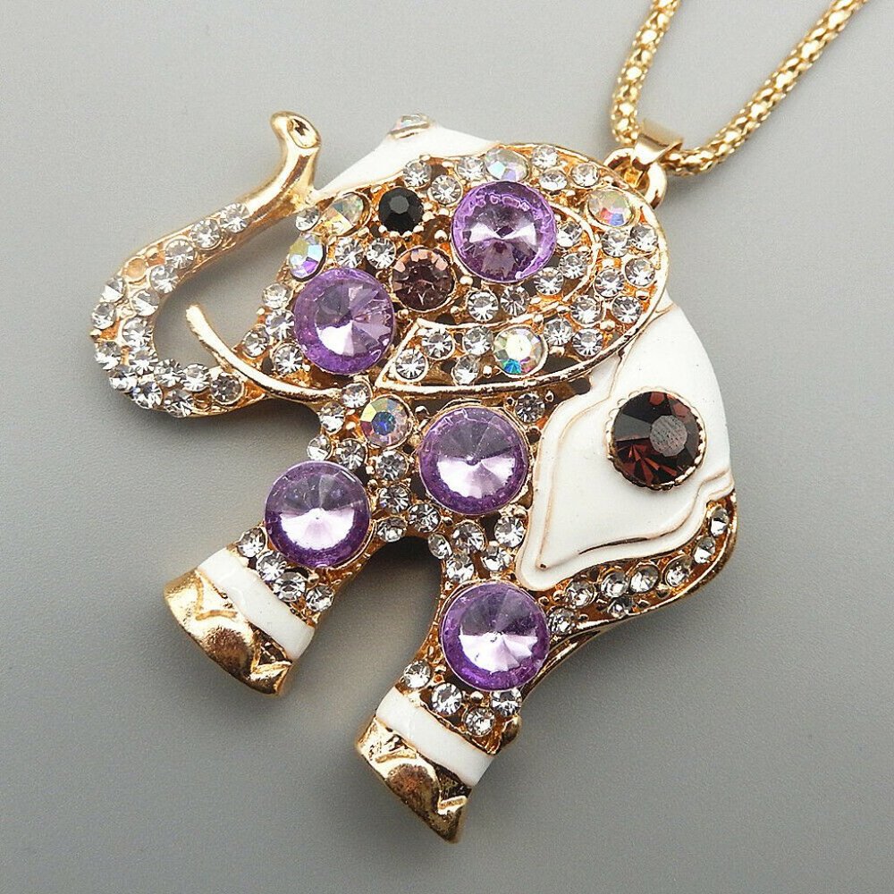 Betsey Johnson Crystal Elephant